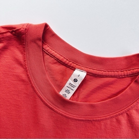 Lululemon Orange Red Oversized T-Shirt - Picture 3 of 4